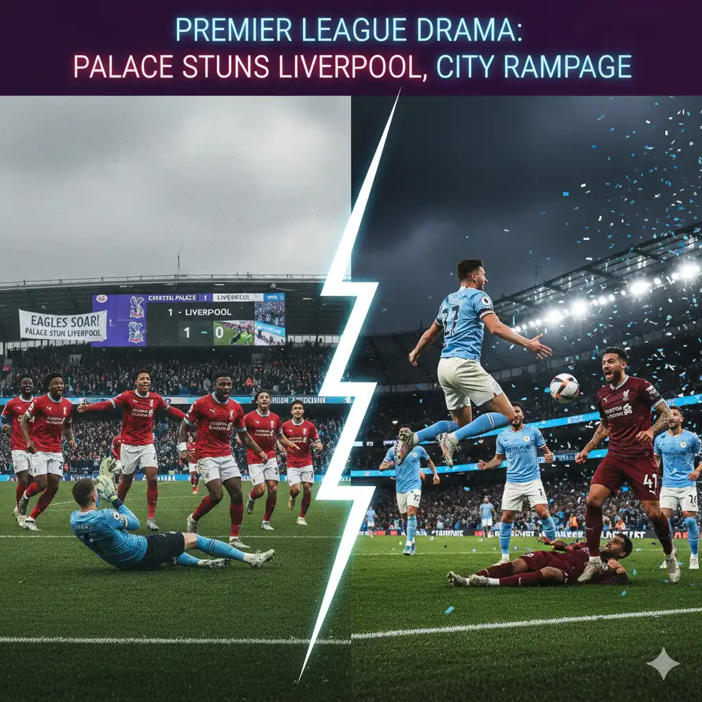 Drama di Liga Inggris Palace Hentikan Liverpool, City Mengamuk di Etihad