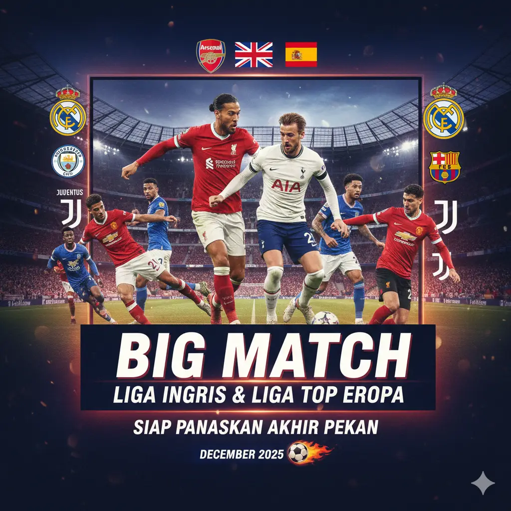 Big Match Liga Inggris & Liga Top Eropa Siap Panaskan Akhir Pekan