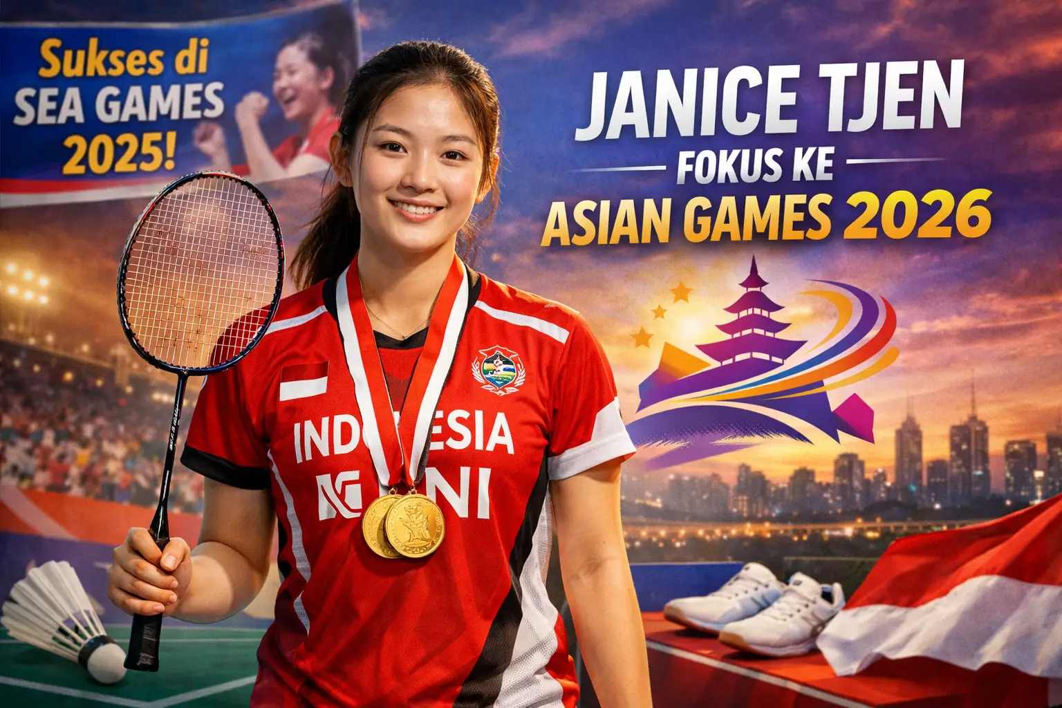 Janice Tjen Fokus ke Asian Games 2026 setelah Sukses di SEA Games 2025
