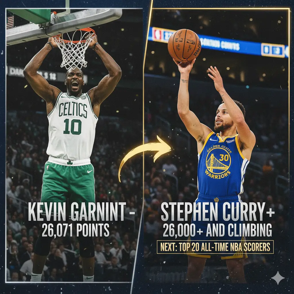 Lewati Kevin Garnett, Stephen Curry Menatap 20 Besar Poin Terbanyak Di NBA