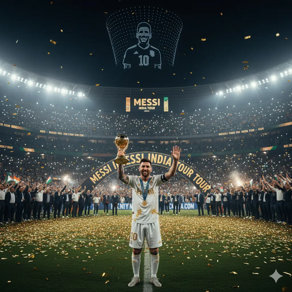 Messi Akhiri Tur India dengan Sorotan Besar