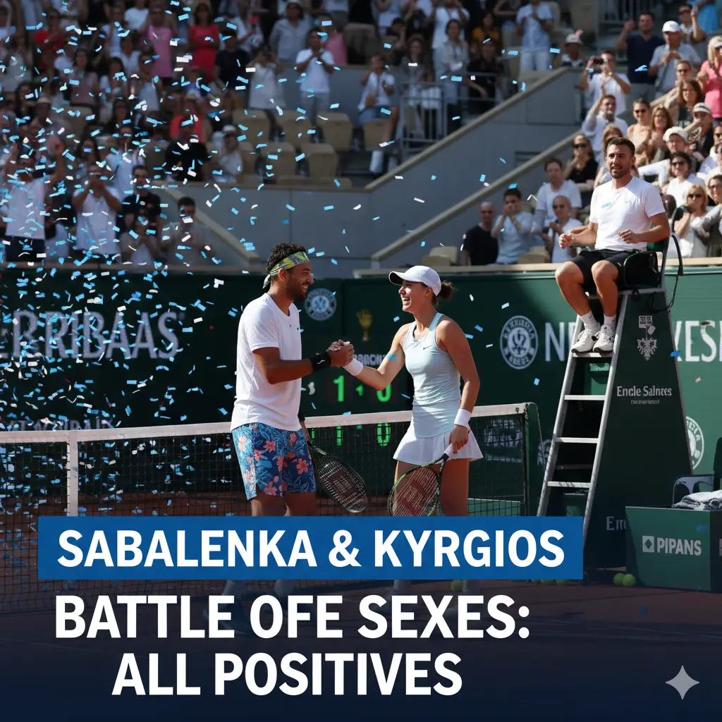 Sabalenka dan Kyrgios Lihat Banyak Sisi Positif dari Laga “Battle of the Sexes”