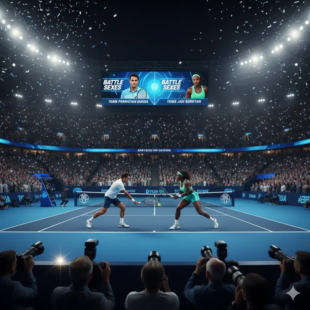 ‘Battle of the Sexes’ Exhibition Tenis Jadi Sorotan, Tarik Perhatian Dunia